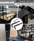 Premium Heavy Duty Trailer Gate Spring Latch Repair Kit Two Pack showing black coated steel springs for utility trailer doors.