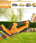22-Inch Cordless Hedge Trimmer With No Battery Included, Compatible With 20V Max Batteries, brushless motor, in garden setting