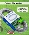 Kevlar Mower Deck Belt Replacement For SCAG Tiger Cat Tiger Cub And Wildcat With 61 Inch Deck Five Eighths Wide By One Hundred Thirty Five And A Half Inch Long Heavy Duty Durable Beefed Up Easy Install Lawn Gear