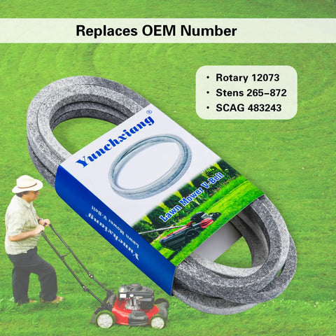 Kevlar Mower Deck Belt Replacement For SCAG Tiger Cat Tiger Cub And Wildcat With 61 Inch Deck Five Eighths Wide By One Hundred Thirty Five And A Half Inch Long Heavy Duty Durable Beefed Up Easy Install Lawn Gear