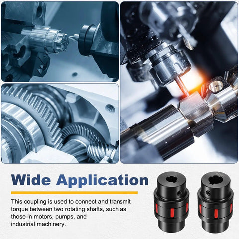Flexible Jaw Shaft Coupling For 12mm To 15mm Bore, 40mm Diameter 45 Steel Motor Connector used in CNC and motor shafts