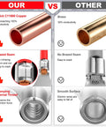 Comparison of Marine Heat Shrink Ring Terminal Kit features with copper vs brass conductivity and crimping seam differences