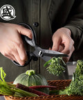 Detachable Poultry Shears For Kitchen Prep Heavy Duty Scissors For Chicken Meat Portions Seafood And Veggies Titanium Plated Stainless Steel Blades For Easy Cutting And Quick Detach, cutting broccoli
