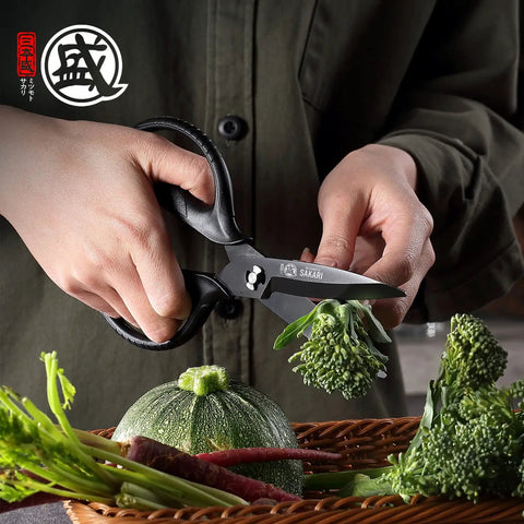 Detachable Poultry Shears For Kitchen Prep Heavy Duty Scissors For Chicken Meat Portions Seafood And Veggies Titanium Plated Stainless Steel Blades For Easy Cutting And Quick Detach, cutting broccoli