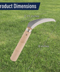 Compact 8-Inch Hand Saw For Root Cutting With Sharp 2.75-Inch Serrated Stainless Blade And 30-Degree Cut Angle shown on grass