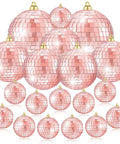 Bulk 50 Pieces Rose Gold Foam Mirror Disco Balls Set For Hanging Party Decor And Home Club Vibe Reflective Orb Ornaments