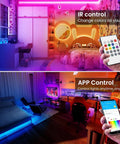 Music Sync LED Strip Lights 200 Feet RGB Color Changing With Alexa And Google Assistant Wi Fi App Control Voice Remote DIY