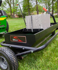 Tow Behind 2-In-1 Lawn Aerator And Spreader With Weight Tray For Extra Penetration Drops Seed Fertilizer Or Lime While Aerating