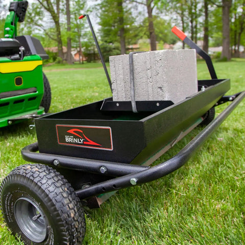 Tow Behind 2-In-1 Lawn Aerator And Spreader With Weight Tray For Extra Penetration Drops Seed Fertilizer Or Lime While Aerating