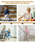 Images showing the 10 Foot Solid Wooden Stair Handrail Built Like A Tank For Indoor Outdoor Wall Mount Safety Grab Rail.