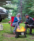 19 Inch Portable Propane Fire Pit With 58,000 BTU Auto Ignition Smokeless Gas Firebowl Height Adjustable Folding Legs Includes Lava Rocks