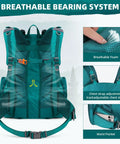 40L Waterproof Hiking Backpack for Outdoor Adventures with mesh back, adjustable chest straps, breathable foam, waist pocket