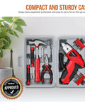 19-Piece 3.6V USB Cordless Power Screwdriver Kit For Home DIY Rechargeable Electric Screwdriver Set with compact tool box