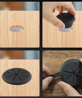 2 Pack 2 Inch Cable Grommets For Desk And Table Cable Management, Flexible ABS Plastic Wire Hole Covers for clean pass through installation.