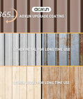 Comparison of Aoxun upgrade coating on metal with other materials for 8x6 ft outdoor metal storage shed with galvanized steel construction.