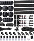 All In One Cable Management Kit For TV Office And Car With 4 Cord Sleeves 10 Pcs Wire Ties 36 Self Adhesive Cord Clips