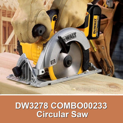 Slick Circular Saw Rip Fence Guide Replacement Compatible With Dewalt Models DCS570B DCS570P1 DCS575T2AR Badass Rig For Faster Cuts And Zero Hassle At Job Sites, shown on a DEWALT circular saw with wooden board.