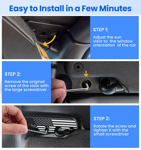 Upgraded Sun Visor Repair Kit For Jeep Wrangler JL JLU 2018 2023 And Gladiator JT 2020 2023 installation steps guide
