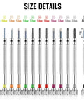 Micro Precision Jewelers Screwdriver Set With 13 Replacement Blades 0.6 To 2.0 mm tools with size details displayed