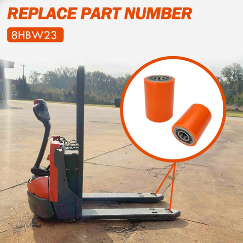 Durable Load Wheel Replacement For Toyota Electric Pallet Jack Lift Truck 8HBW23 2 Pcs Heavy Duty Wheel For Smooth Warehouse Handling On Flat Surfaces