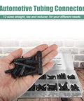 Awesome X Autohaux 113 Piece Car Vacuum Connector Set With All Sizes Of Barbed Hose Fittings, Tees, Reducers And Straight Connectors To Fix Your Automotive Piping Quick For Any Under Hood Repair Job black nylon connectors in hand and organizer