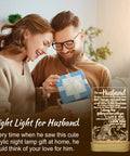 Romantic 3D Illusion Night Light Lamp For Husband Or Boyfriend From Wife Valentines Day Gift For Him I Love You Heart Design LED Decor