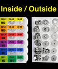 Stainless Steel Washers Set 280 Pieces 18 Sizes From M3 To M12 304 Pro Grade Heavy Duty Flat Washers with Snap Lock Storage Box