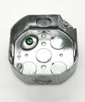 4 Inch Octagon Electrical Box With Three Eighth Inch Knockouts Cover UL Listed Galvanized Steel Junction Box
