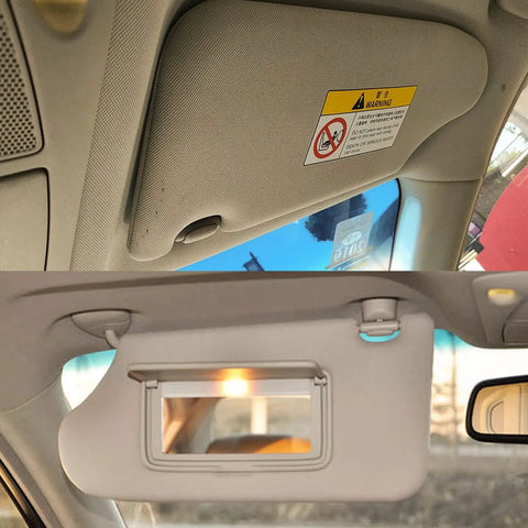 Left Driver Side Sun Visor For Nissan Altima 2013-2018 With Built-In Light Beige Direct Replacement Non OEM Without Sunroof Part 96401-3TA2A