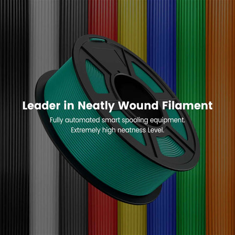 PLA 3D Printer Filament Spool Neatly Wound 1.75mm With 0.02mm Dimensional Accuracy Fits Most FDM Printers Vacuum Packed 1kg Green