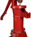 No 2 Pitcher Pump for Water Wells Built to Last with Heavy Duty Cast Iron, Reinforced Bolt Lugs, Adjustable Cap, red color