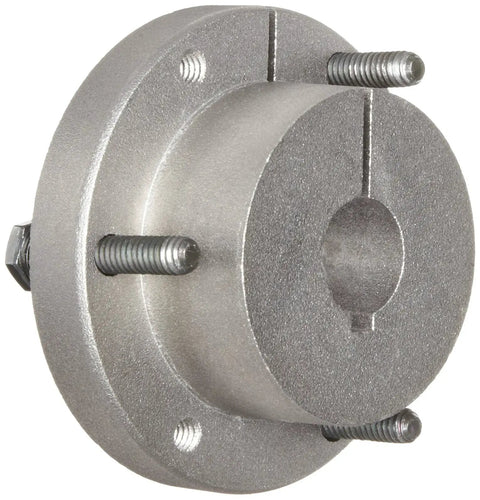 Quick Disconnect Bushing For Shaft Mounting One And A Quarter Inch Bore Two Point One Eight Seven Inch Outer Diameter One Point Three Seven Inch Length Class Thirty Gray Cast Iron Split Flange For Strong Shaft Clamp Pulley Sprocket Sheave Heavy Duty.