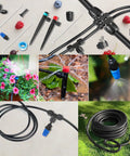 243 Foot Drip Irrigation Kit With Half Inch Hose And Quarter Inch Tubing Quick Connect Drip System for Garden setups