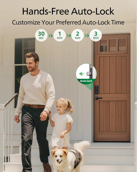 Ditch The Keys Fast Fingerprint Keyless Entry Door Lock With Glare Resistant Touchscreen Keypad Instant Auto Lock Extended Battery And One Time Visitor Code In Matte Black
