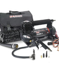 Rock Solid 12V Portable Air Compressor And Tire Inflator For Truck And SUV With Automatic Shutoff and Heavy Duty Alligator Clips.