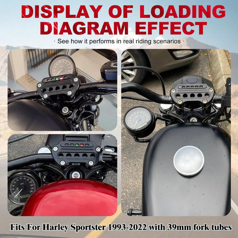 Speedometer Relocation Bracket For Sportster XL 883 And XL 1200 Models with handlebar mount on 1993-2022 bikes.