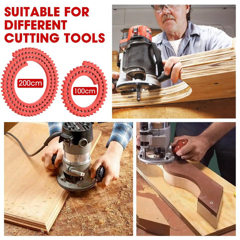 Top Tier 78 Inch Flexible Router Template For Woodworking Precision Curve Bending Strip With Slick Edge Guide For Dead Smooth Arch Routing And No Sweat Cuts On Projects in use with routers.