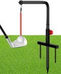 Indoor Golf Swing Trainer With 3 Height Levels Pro Grade Iron Practice Swing Groover on grass