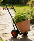 Heavy Duty Hand Truck Dolly With 330 Lb Capacity And 10 Inch Rubber Wheels Foldable Cart For Hauling Boxes Furniture And Appliances In Warehouse Or Home Built From Steel For Maximum Strength And Back Saving Convenience, carrying potted plant
