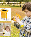 Child holding Ultimate Pocket Microscope for Kids with 1000X Zoom, 2.4 Inch HD Screen in a field