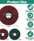 Image of 20 Pack Nylon Fiber Flap Discs For Your 4 Inch Angle Grinder, 180 And 320 Grit, showing product size and features.