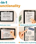 8.5 By 11 Inch Peel And Stick Adhesive Wall Frames Pack Of 5 In Blue displaying schedule, certificate, and notes