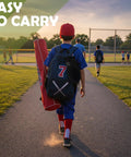 Child carrying gear with Two Pack Adjustable Baseball Glove Clips For Hanging Gear And Drying Bags Easy Clip On Glove Holder Straps