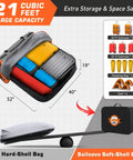 Rooftop Cargo Carrier Bag 21 Cubic 1000D PVC Waterproof Soft Shell showcasing internal storage capacity and dimensions.