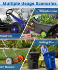 Heavy Duty Push On Pushnut Caps Set For Half Inch Axles Spring Steel Construction No Drill Required Durable Washer Caps for hand trucks, lawn mowers, pedal cars, and wheelbarrows