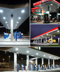 Super Bright 150W LED Canopy Light For Gas Stations And Carports, 21000 Lumens illuminating outdoor fuel stations