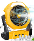 Portable Misting Fan With USB Rechargeable Battery, 8 Inch Cooling Mist Fan, 250ml Water Tank, LED Lantern spraying mist