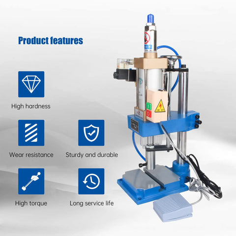Top Shelf 110V Pneumatic Punch Press Machine Featuring Adjustable Stroke And Compact 63Mm Air Cylinder For Heavy Duty Metalworking Quick Setup Shop Workstation That Handles Every Tough Task Without Breaking A Sweat