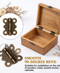 Antique Bronze Butterfly Hinges Set For DIY Crafts With 80 Screws, 20 Small Hinges on wooden box
