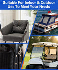 150 Pcs Stainless Steel Canvas Snap Button Kit With 2 Setting Tools For Boat Covers Marine Grade Heavy Duty Snaps And Fasteners For Fabric Furniture Leather used on boat cover, golf cart, chair, and bag latch.